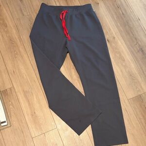 Figs Women’s Charcoal Joggers with Red Drawstring